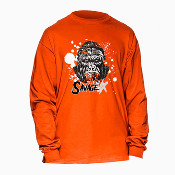 “Be a Savage” Orange Long Sleeve T-Shirt